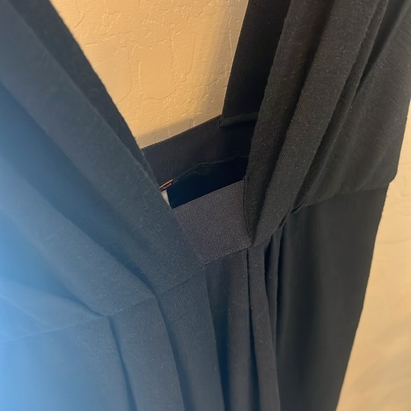 Free people Heidi Linen Blend Maxi dress, black, plunging neckline, sz S - Picture 12 of 13